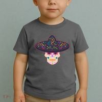 Cinco De Mayo Sugar Skull Sombrero Toddler T-Shirt thumb 2