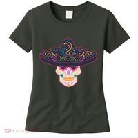 Cinco De Mayo Sugar Skull Sombrero Women's T-Shirt thumb 0