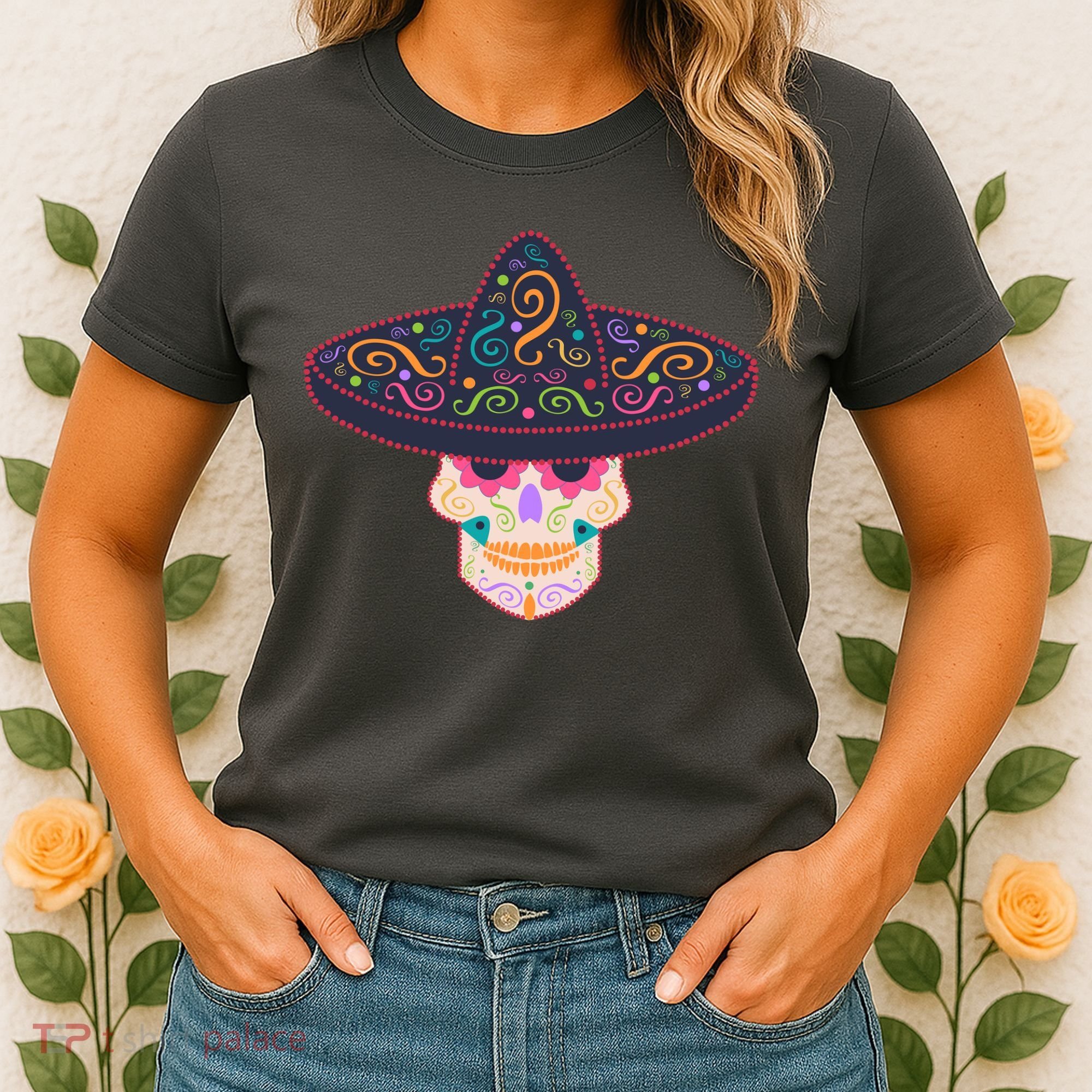 Cinco De Mayo Sugar Skull Sombrero Women's T-Shirt