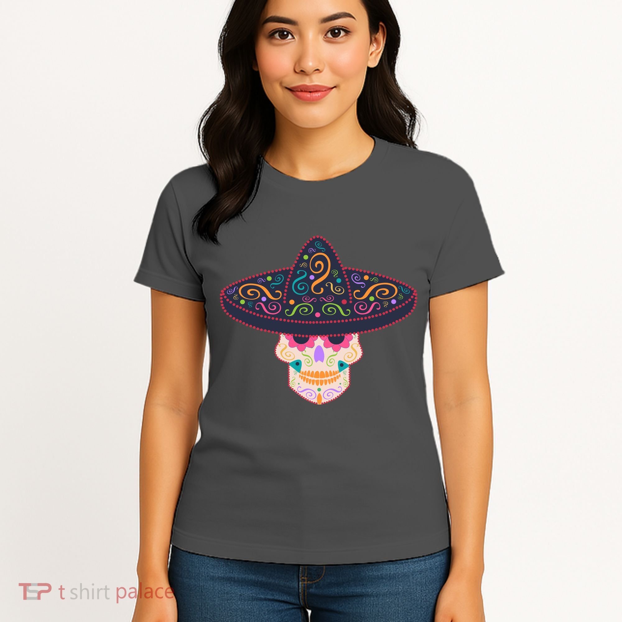 Cinco De Mayo Sugar Skull Sombrero Women's T-Shirt