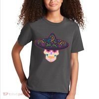 Cinco De Mayo Sugar Skull Sombrero Kids T-Shirt thumb 2