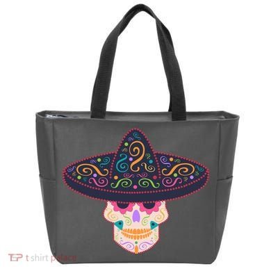 Cinco De Mayo Sugar Skull Sombrero Tote Bag