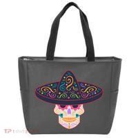Cinco De Mayo Sugar Skull Sombrero Tote Bag thumb 0