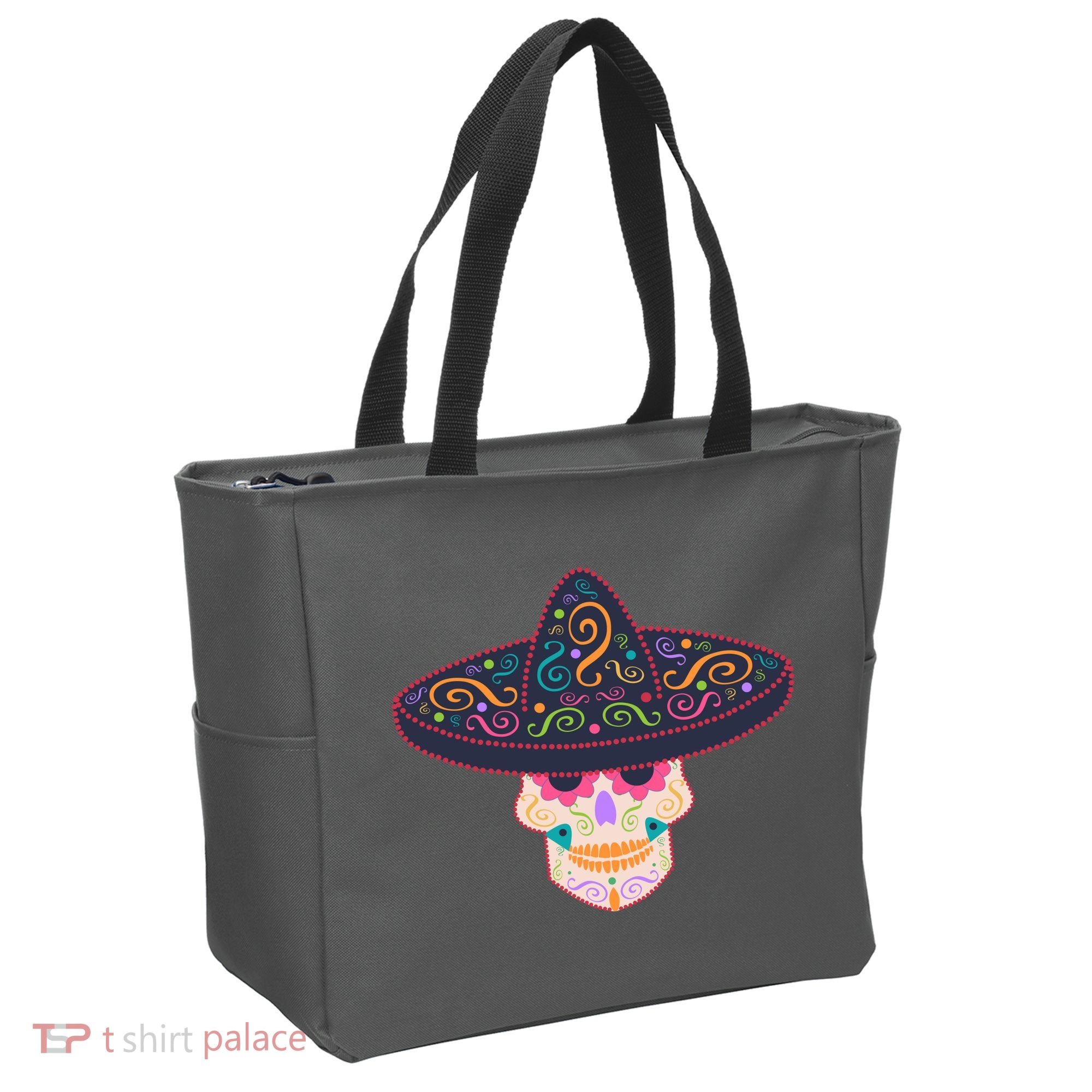 Cinco De Mayo Sugar Skull Sombrero Tote Bag
