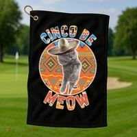Cinco De Meow Golf Towel thumb 1