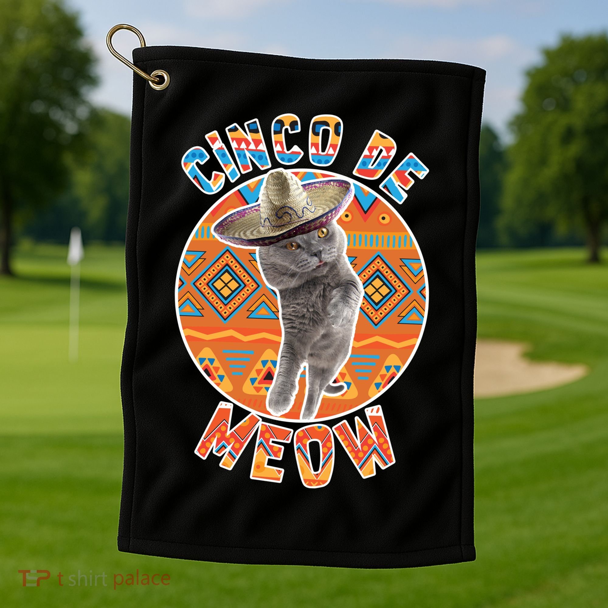 Cinco De Meow Golf Towel