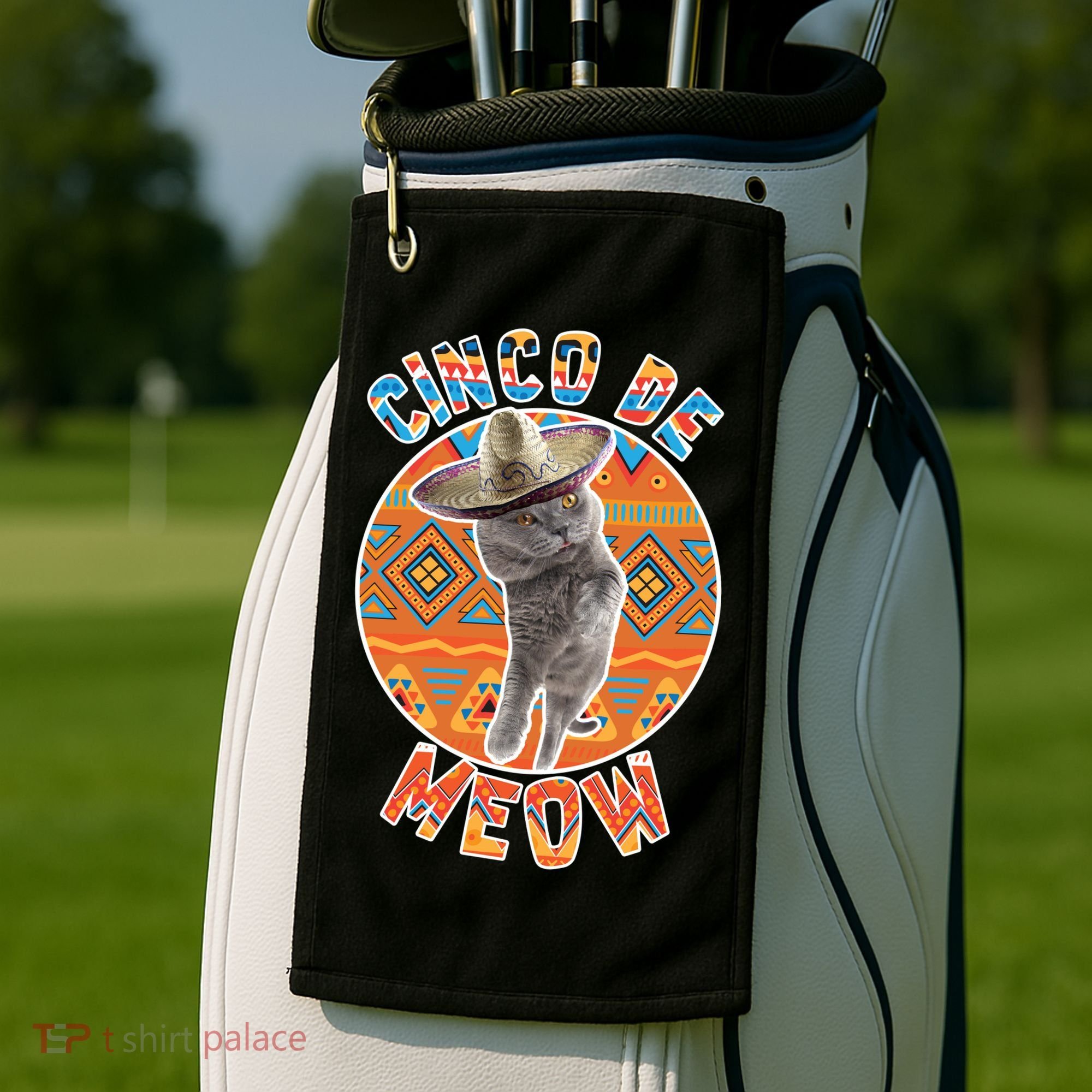 Cinco De Meow Golf Towel