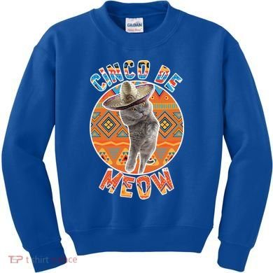 Cinco De Meow Kids Sweatshirt