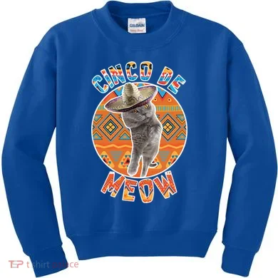 Cinco De Meow Kids Sweatshirt