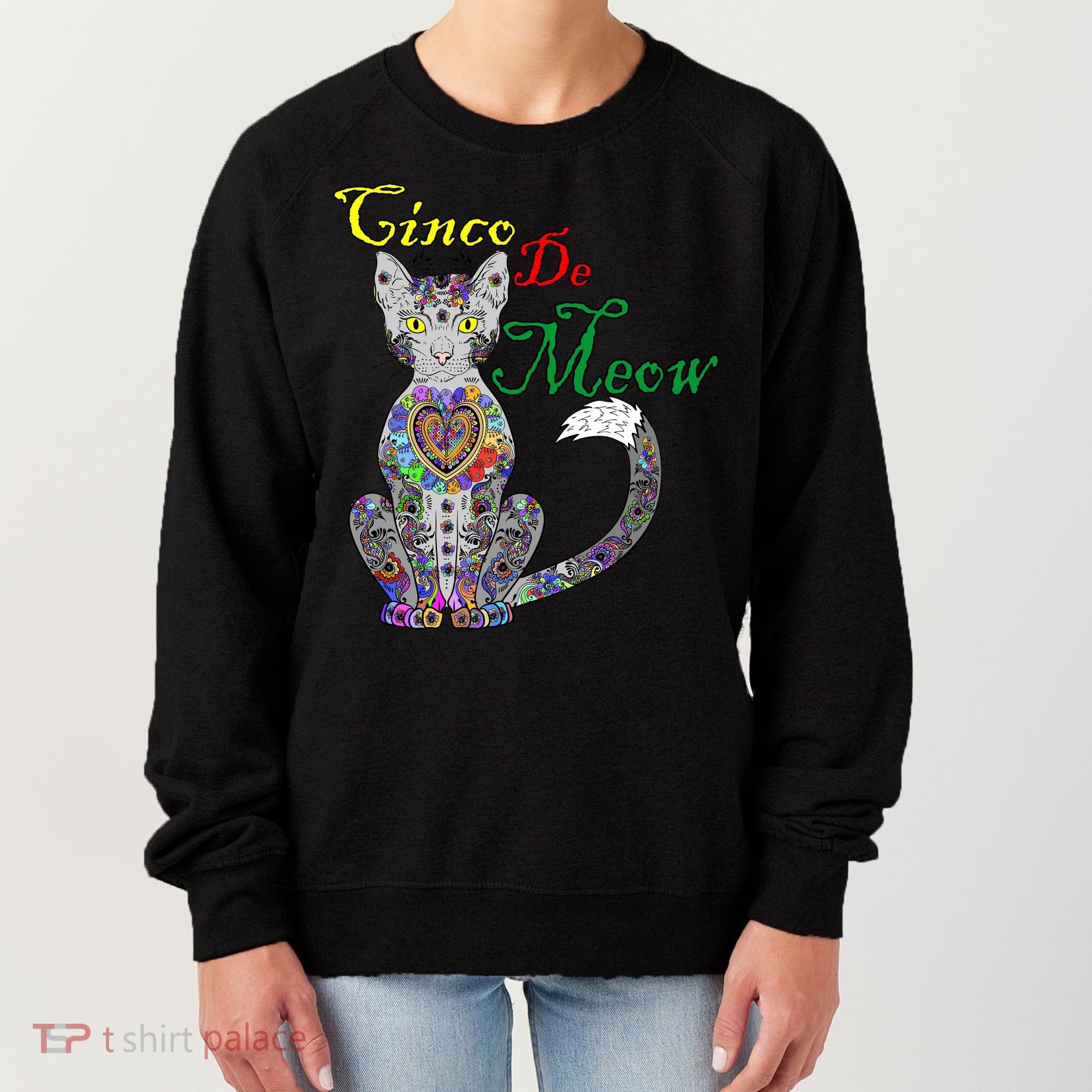 Cinco De Meow Funny Mexican Cat Women's Sweatshirt