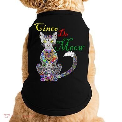 Cinco De Meow Funny Mexican Cat Doggie Tank