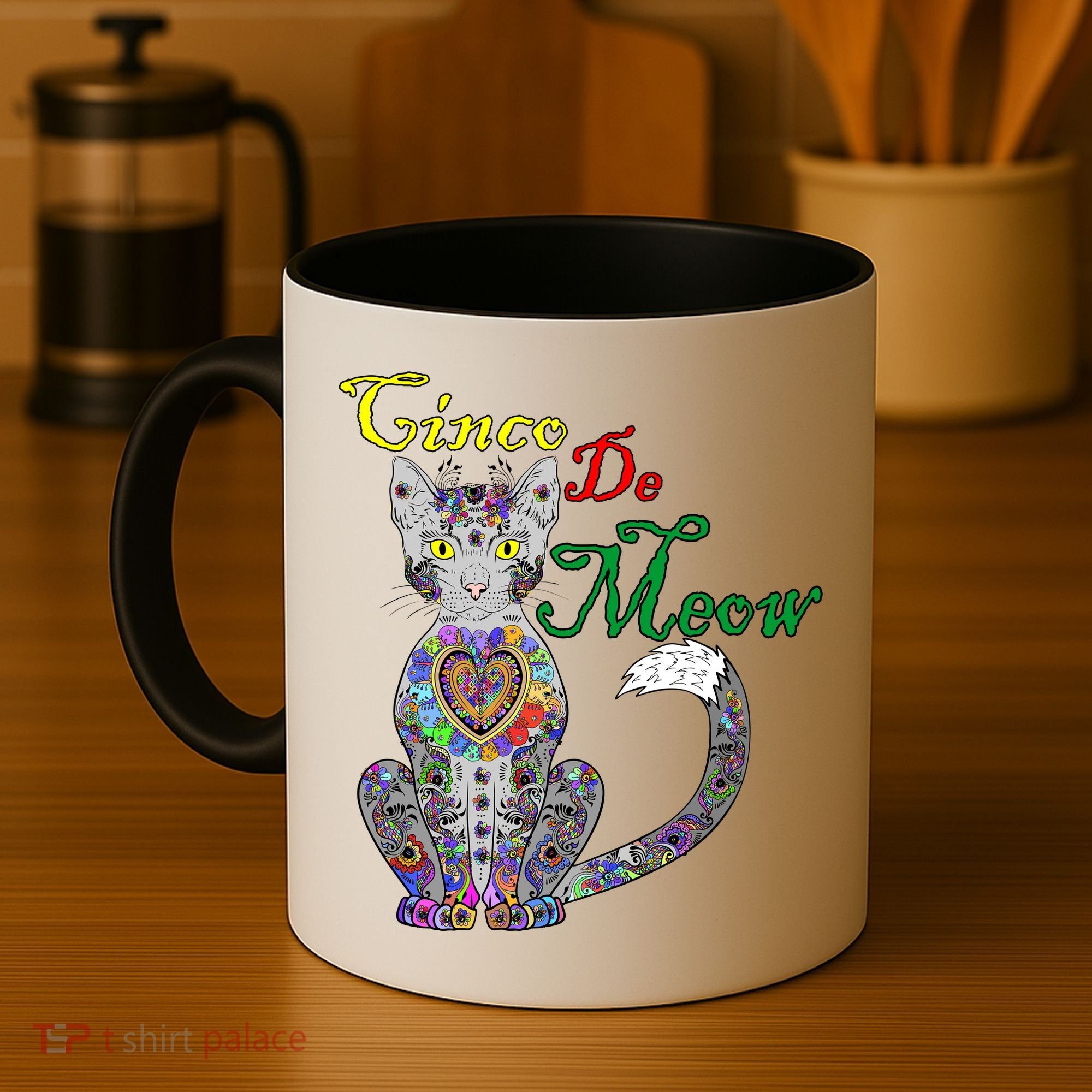 Cinco De Meow Funny Mexican Cat Coffee Mug