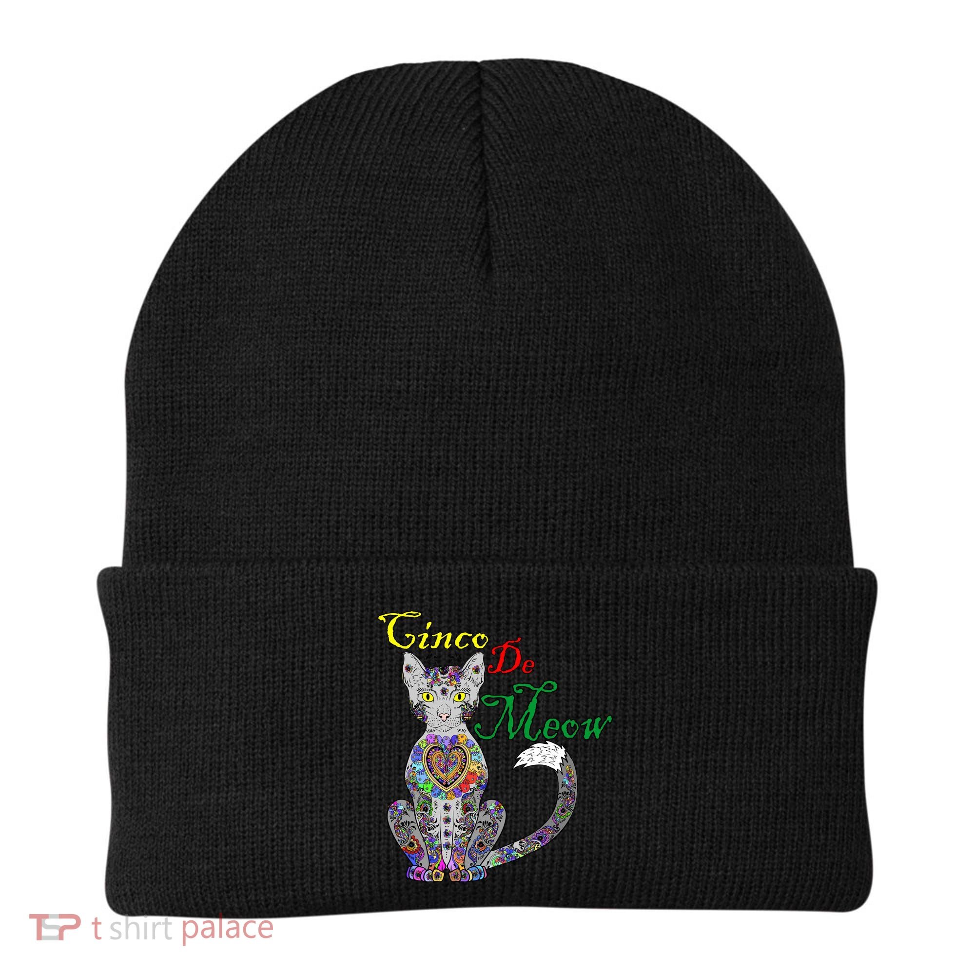 Cinco De Meow Funny Mexican Cat Beanie