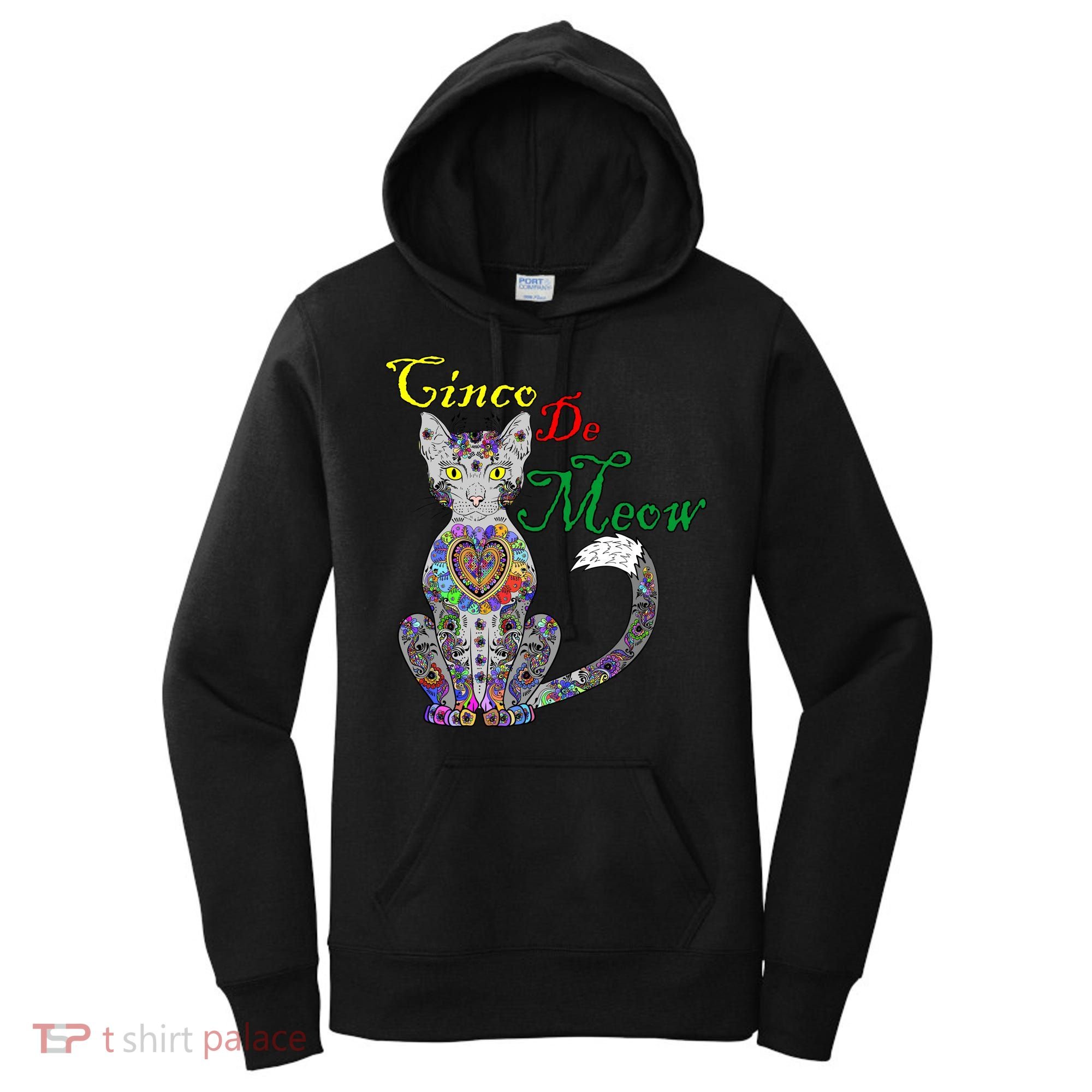 Cinco De Meow Funny Mexican Cat Women's Hoodie