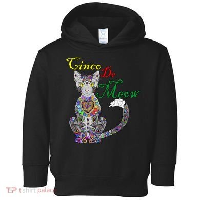Cinco De Meow Funny Mexican Cat Toddler Hoodie