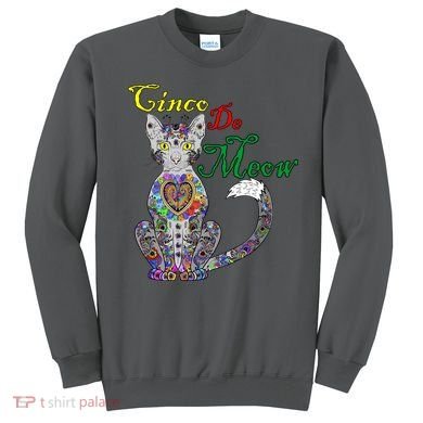Cinco De Meow Funny Mexican Cat Sweatshirt