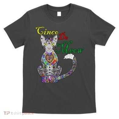 Cinco De Meow Funny Mexican Cat T-Shirt