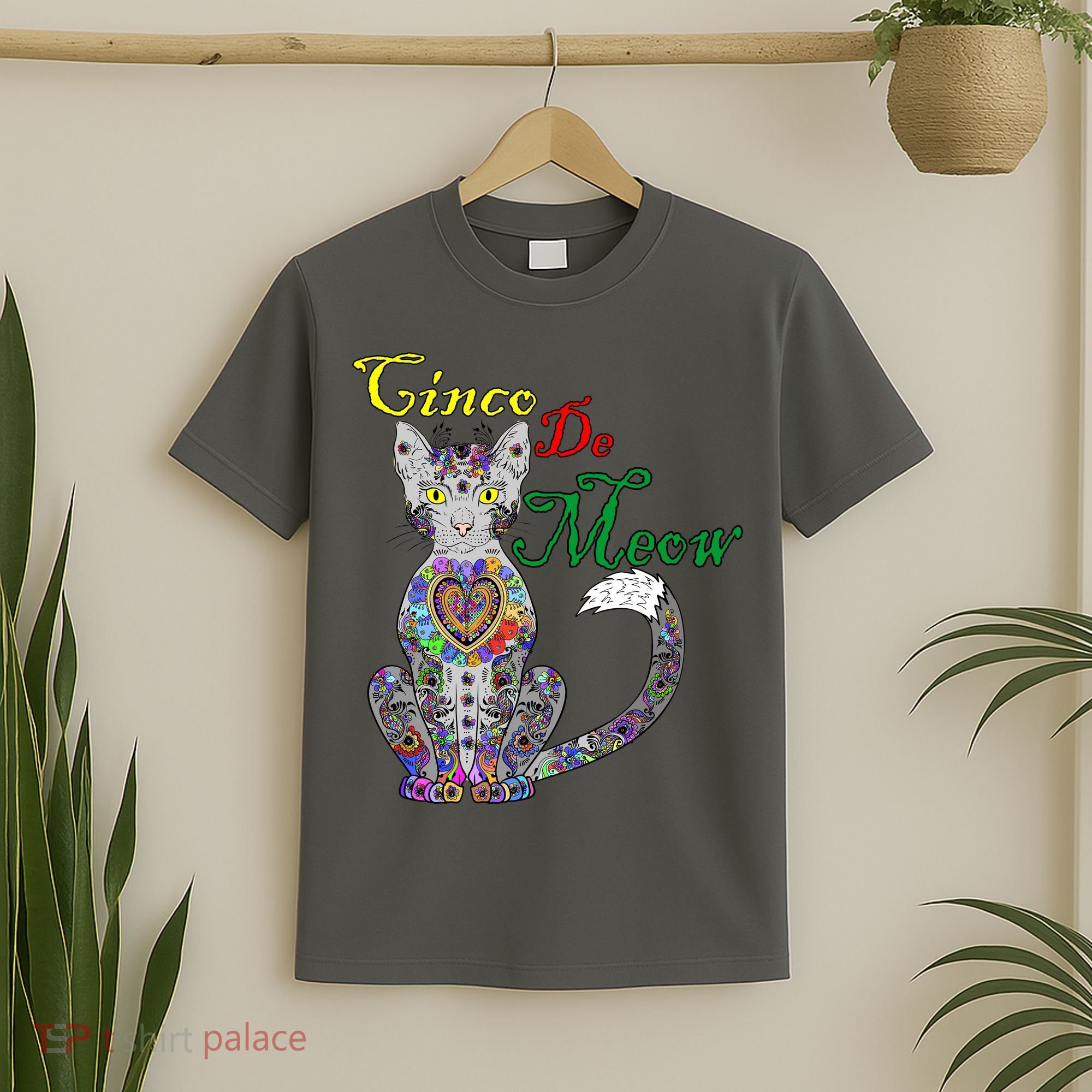 Cinco De Meow Funny Mexican Cat T-Shirt