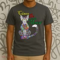 Cinco De Meow Funny Mexican Cat T-Shirt thumb 3
