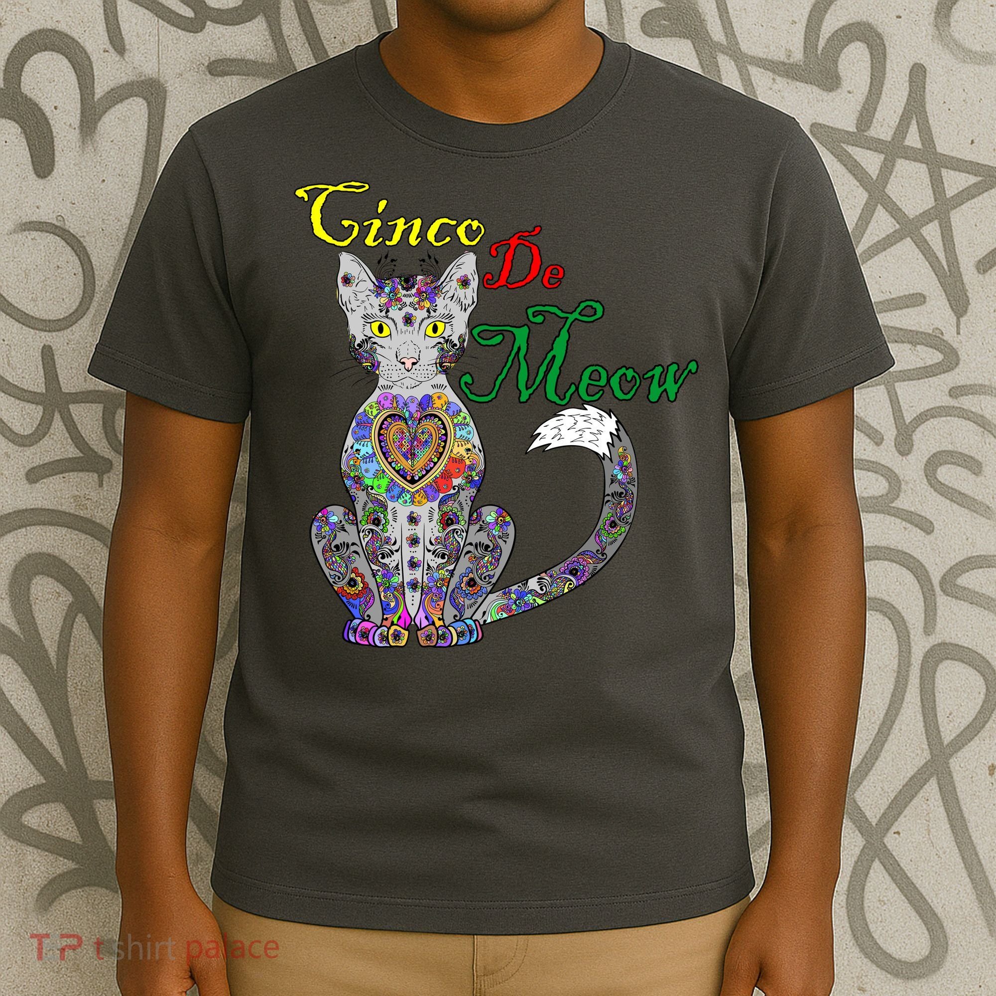 Cinco De Meow Funny Mexican Cat T-Shirt
