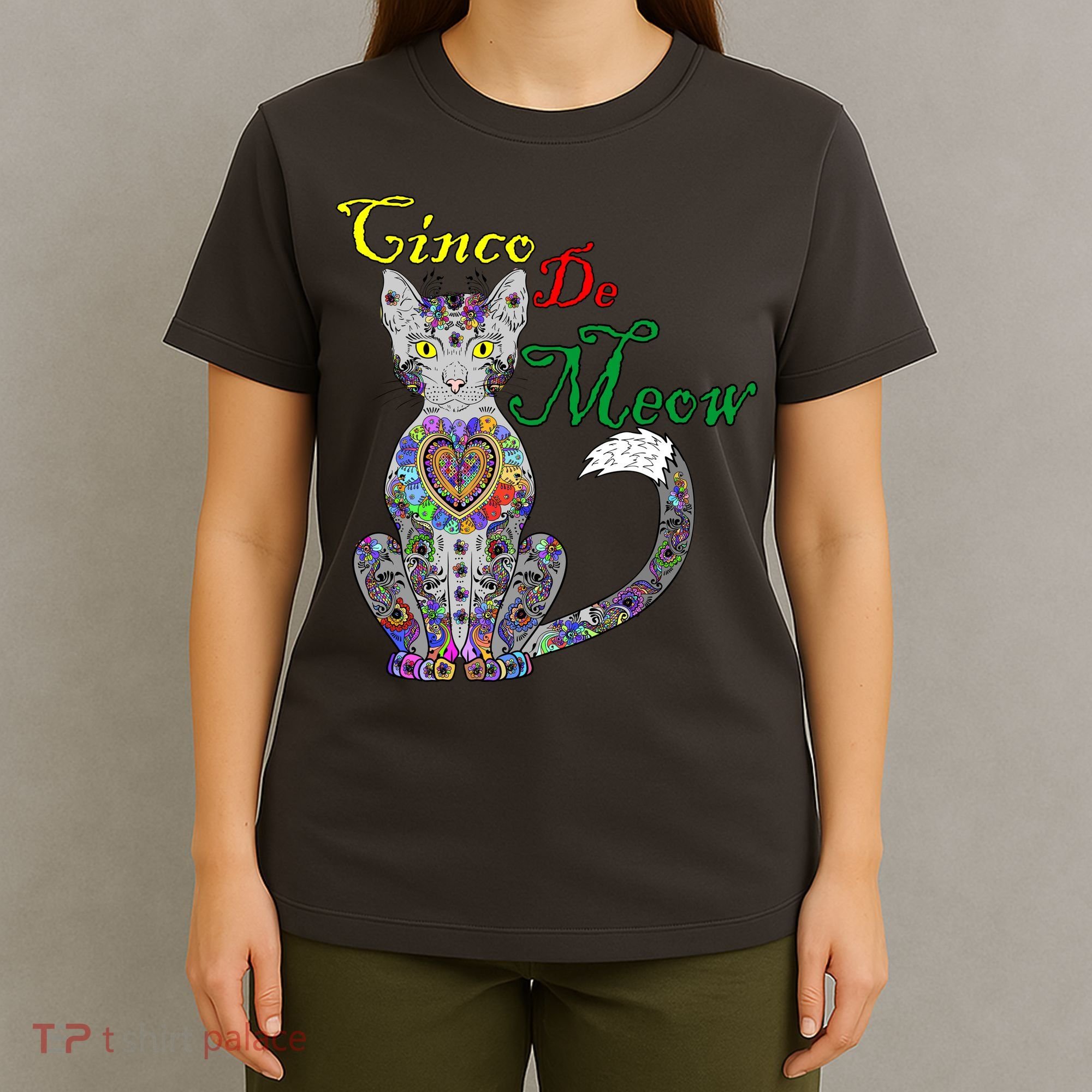 Cinco De Meow Funny Mexican Cat T-Shirt