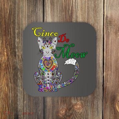 Cinco De Meow Funny Mexican Cat Coaster