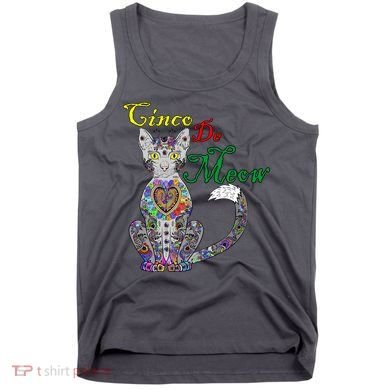 Cinco De Meow Funny Mexican Cat Tank Top
