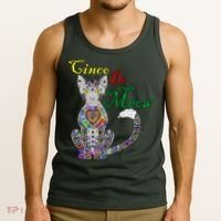 Cinco De Meow Funny Mexican Cat Tank Top thumb 3
