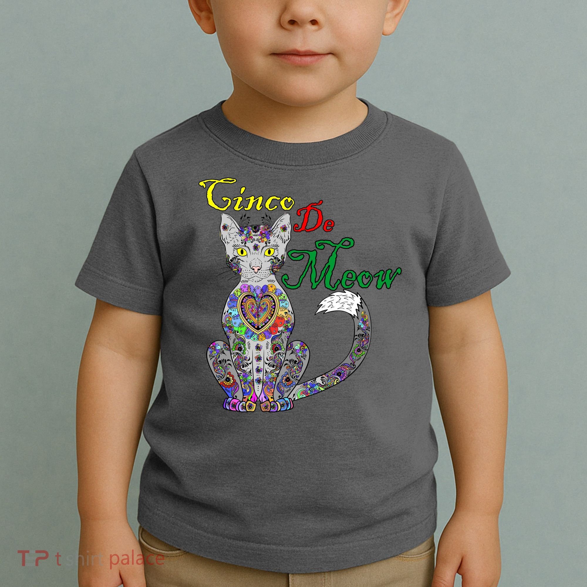 Cinco De Meow Funny Mexican Cat Toddler T-Shirt