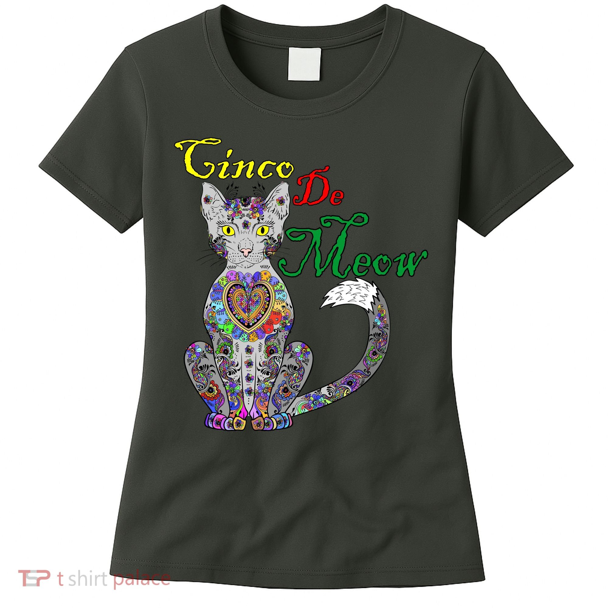 Cinco De Meow Funny Mexican Cat Women's T-Shirt