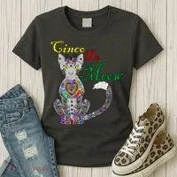 Cinco De Meow Funny Mexican Cat Women's T-Shirt thumb 3