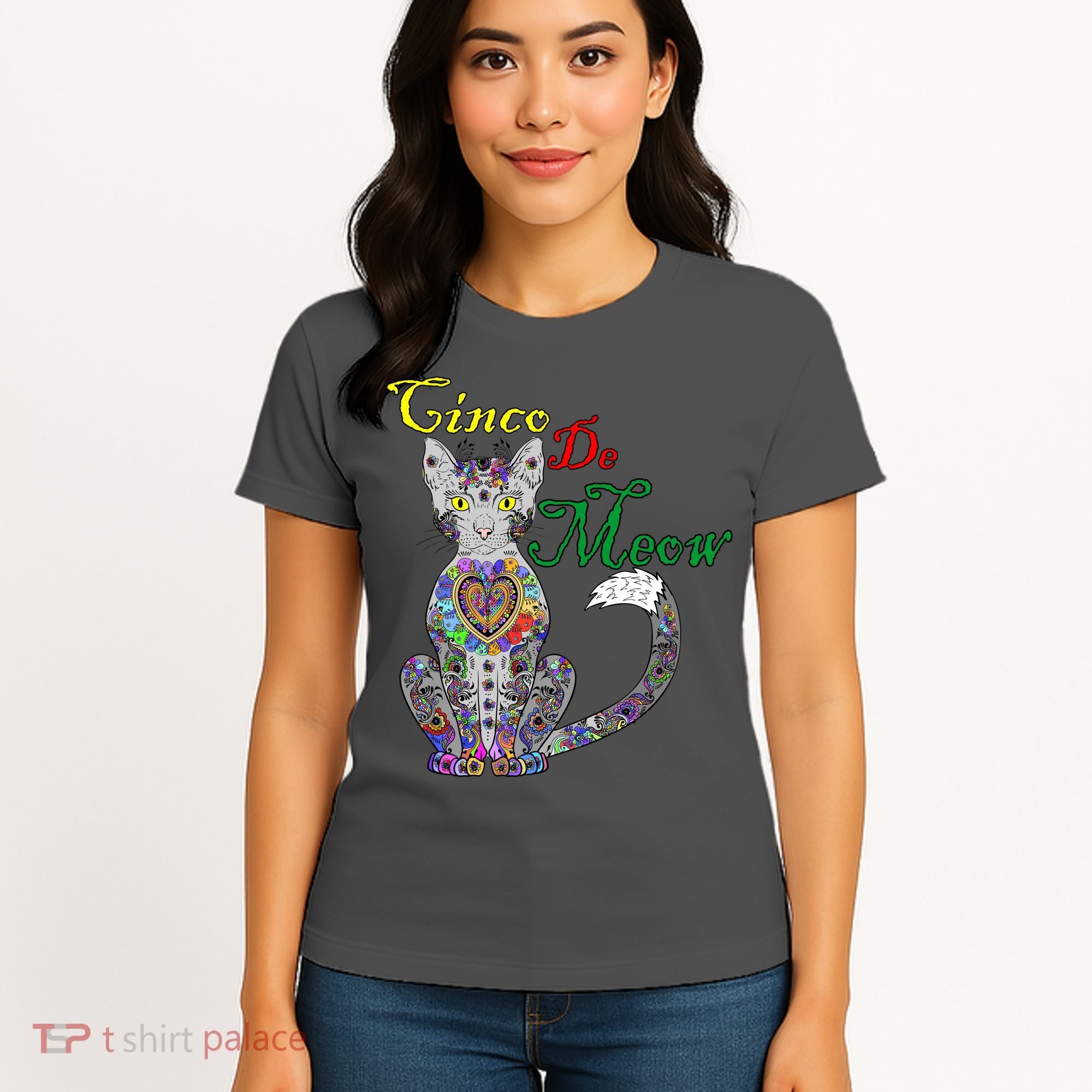 Cinco De Meow Funny Mexican Cat Women's T-Shirt