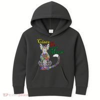 Cinco De Meow Funny Mexican Cat Kids Hoodie thumb 0