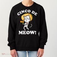 Cinco De Meow! Mayo Funny Mexican Cat Women's Sweatshirt thumb 0