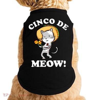 Cinco De Meow! Mayo Funny Mexican Cat Doggie Tank