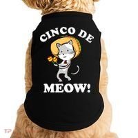 Cinco De Meow! Mayo Funny Mexican Cat Doggie Tank thumb 0