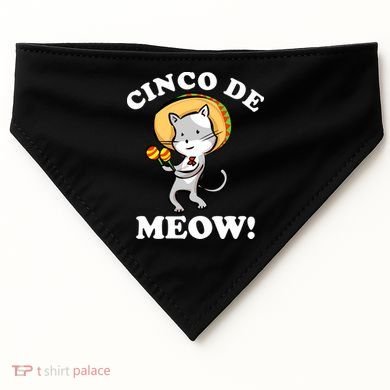 Cinco De Meow! Mayo Funny Mexican Cat USA-Made Doggie Bandana
