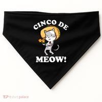 Cinco De Meow! Mayo Funny Mexican Cat USA-Made Doggie Bandana thumb 0
