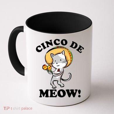 Cinco De Meow! Mayo Funny Mexican Cat Coffee Mug