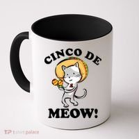 Cinco De Meow! Mayo Funny Mexican Cat Coffee Mug thumb 0