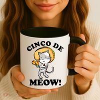 Cinco De Meow! Mayo Funny Mexican Cat Coffee Mug thumb 3