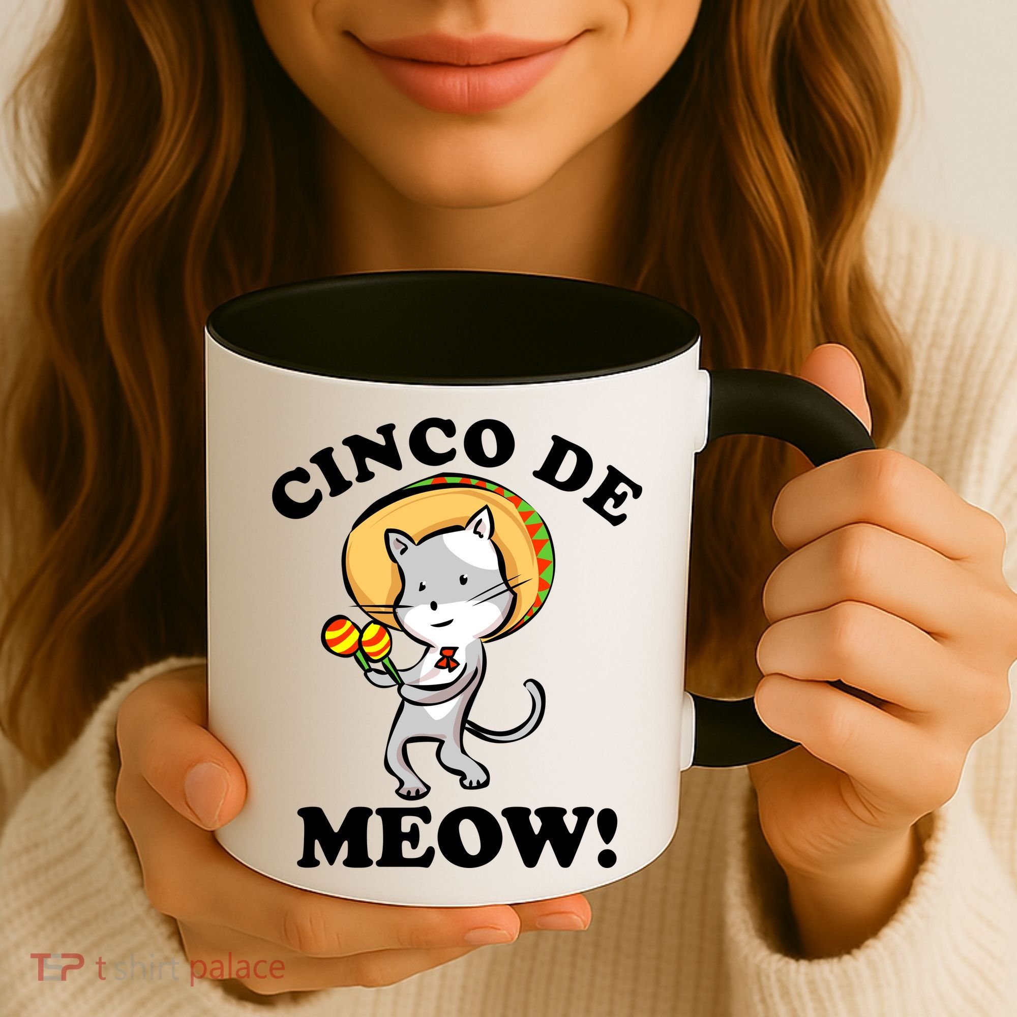 Cinco De Meow! Mayo Funny Mexican Cat Coffee Mug