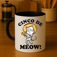 Cinco De Meow! Mayo Funny Mexican Cat Coffee Mug thumb 4