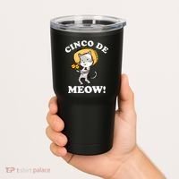 Cinco De Meow! Mayo Funny Mexican Cat Tumbler thumb 2