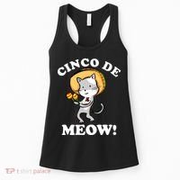 Cinco De Meow! Mayo Funny Mexican Cat Women's Tank Top thumb 0