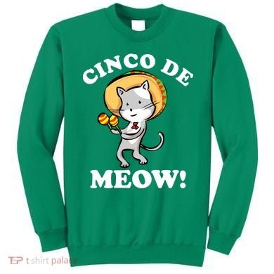Cinco De Meow! Mayo Funny Mexican Cat Sweatshirt