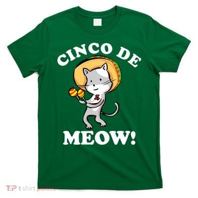 Cinco De Meow! Mayo Funny Mexican Cat T-Shirt