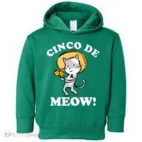Cinco De Meow! Mayo Funny Mexican Cat Toddler Hoodie thumb 0