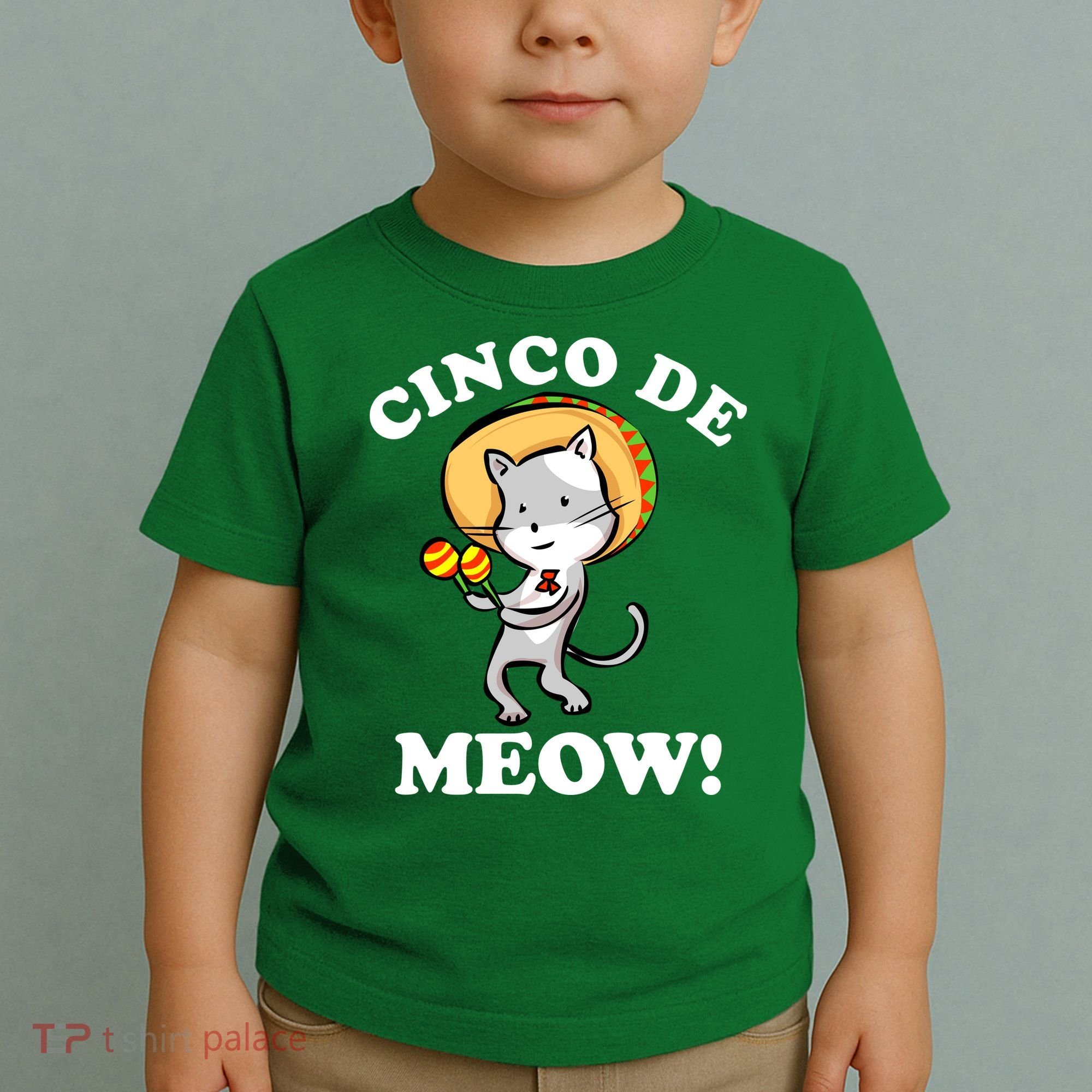 Cinco De Meow! Mayo Funny Mexican Cat Toddler T-Shirt