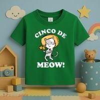 Cinco De Meow! Mayo Funny Mexican Cat Toddler T-Shirt thumb 3